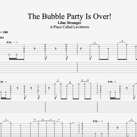 The Bubble Party is Over! - Guitar Tabs