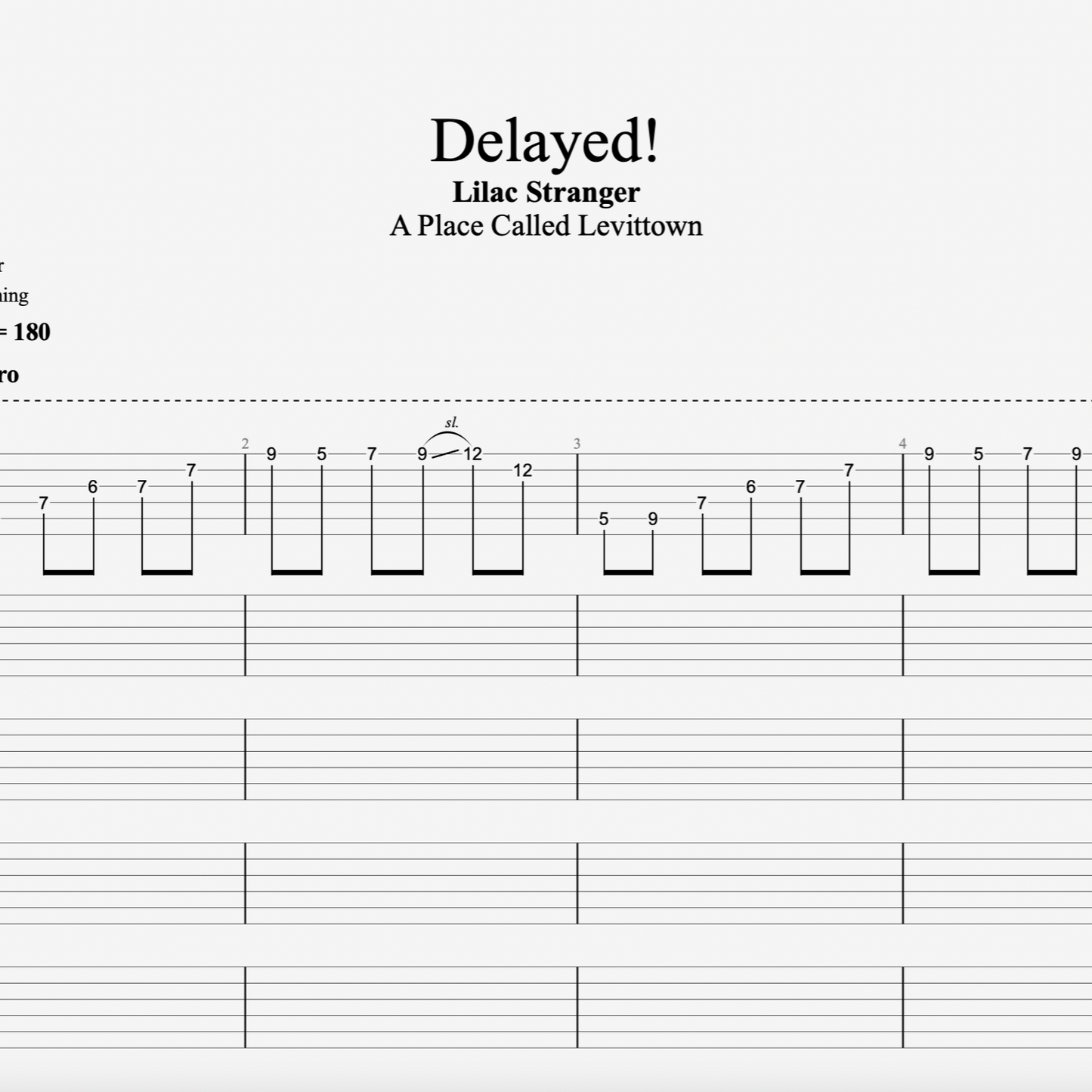 Delayed! - Guitar Tabs