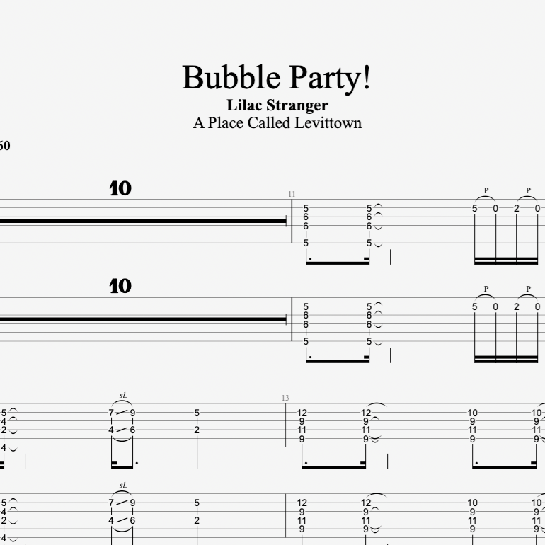 Bubble Party! - Guitar Tabs